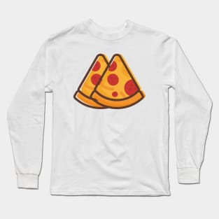 Two pizza vector icon tshirt Long Sleeve T-Shirt